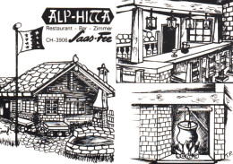 CPM - SAAS FEE - ALP-HITTA Restaurant/Bar/Zimmer Illustration T.P - Edition Pub - Saas-Fee