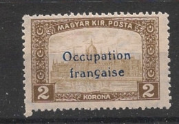 HONGRIE / ARAD - 1919 - N°YT. 19 - 2k Bistre - Neuf Luxe ** / MNH / Postfrisch - Nuovi