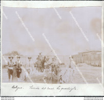 Au298 Foto Incollata Su Carta Bologna Citta' 1900 Militari La Corrida - Bologna