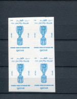 X0486 Qatar, Bloc Of 4 Stamp Imperforated 1,2,3,4,np.winner World Cup Football England 1965,Jules Rimet Cup - Qatar