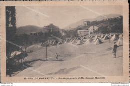 Ar334 Cartolina  Bagni Di Poretta Accampamento Della Scuola Militare Bologna - Bologna