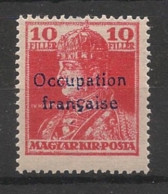 HONGRIE / ARAD - 1919 - N°YT. 23 - 10fi Rouge - Neuf Luxe ** / MNH / Postfrisch - Unused Stamps
