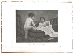 PHOTO   Cartonné   Dans Le Rayon De L'atre    Enfants Dans Le Bain  (1571) - Personnes Anonymes