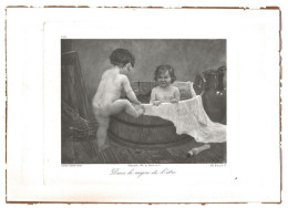 PHOTO   Cartonné   Dans Le Rayon De L'atre    Enfants Dans Le Bain  24 X 17 (1571) - Personas Anónimos