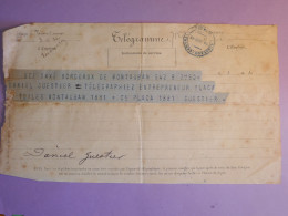 DO10  FRANCE  LETTRE TELEGRAMME  1892  BORDEAUX  + AFF. INTERESSANT++ - Telegrafi E Telefoni