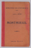 Carte D' Etat Major Ministère De L' Intérieur Montmirail Librairie Hachette Mise à Jour 1912 - Cartes Topographiques