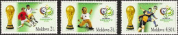 Moldova 2006 "Football World Cup, Germany 2006" 3v Quality:100% - Moldova