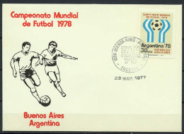 Argentina 1977 Football Soccer World Cup Commemorative Cover - 1978 – Argentine