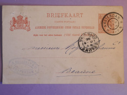 DO10  NEDERLAND  CARTE ENTIER   1904 AMSTERDAM  A BEAUNE FRANCE .VIGNOBLE + AFF. INTERESSANT++ - Ganzsachen