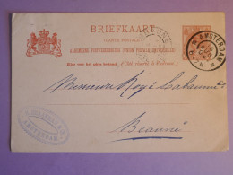 DO10  NEDERLAND  CARTE ENTIER   1904 AMSTERDAM  A BEAUNE FRANCE .VIGNOBLE + AFF. INTERESSANT++ - Material Postal