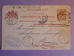 DO10  NEDERLAND  CARTE ENTIER   1904 AMSTERDAM  A BEAUNE FRANCE .VIGNOBLE + AFF. INTERESSANT++ - Material Postal