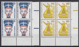 Berlin Sehenswürdigkeiten 831/32 ** Unterrand-Eckrand 4er Block Rechts   (5462 - Unused Stamps