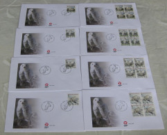 Greenland;  1999 Snow Owls - WWF Issue.  Set Of 4 In Single And Block Of 4 On FDC. - FDC