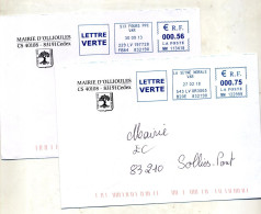 Lettre Machine La Seyne Entete Mairie Ollioules - Oblitérations Mécaniques (Autres)