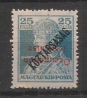 HONGRIE / ARAD - 1919 - N°YT. 33a - 25fi Bleu - VARIETE Surcharge Renversée - Neuf Luxe ** / MNH / Postfrisch - Nuovi