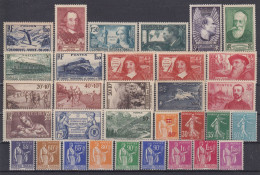 TIMBRE FRANCE 1937 N° 334/371 SAUF PEXIP & SAMOTHRACE NEUFS ** GOMME SANS CHARNIERE - COTE 178 € - Nuevos