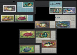 ● Umm Al Qiwain 1967 ֍ Fauna Marina ֍ Poisson ● Fish ● Pesci ● Dentellati ** ● Serietta ● Lotto N. 2801 ● - Umm Al-Qiwain