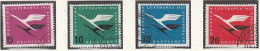 BRD  205-208, Gestempelt, Lufthansa, 1955 - Gebruikt