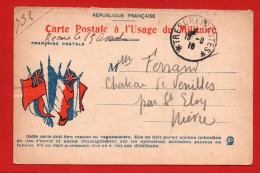 (RECTO / VERSO) CARTE POSTALE A L'USAGE DU MILITAIRE - CACHET TRESOR ET POSTES DU 13/08/1918 - Storia Postale