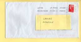 Oblitération Mécanique : FRANCE LA POSTE – 37036A Du 31/03/2011 (voir Timbre) - Sellado Mecánica (Otros)