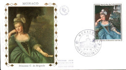 MONACO  FDC 1975 PRINCESSE CTHERINE DE BRIGNOLLES - Familias Reales