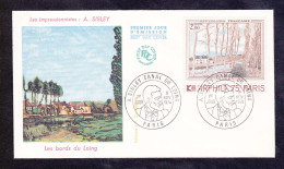 FDC - ENVELOPPE PREMIER JOUR - A SISLEY CANAL DU LOING - NOVEMBRE 1974 - YT 1812 - 1970-1979