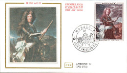 MONACO  FDC 1972 ANTOINE 1er - Koniklijke Families