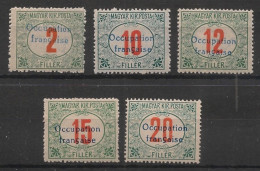 HONGRIE / ARAD - 1919 - Taxe TT N°YT. 6 à 10 - Série Complète - Neuf Luxe ** / MNH - Unused Stamps