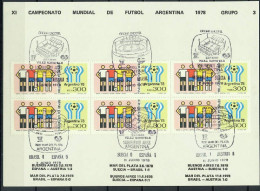 Argentina 1978 Football Soccer World Cup Commemorative Print With Group 3 Results - 1978 – Argentina