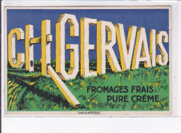 PUBLICITE : Fromages Frais Et Crême Charles GERVAIS - Très Bon état - Pubblicitari