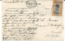 !!! CONGO, CPA DE 1909, DÉPART DE LISALA POUR BRUXELLES (BELGIQUE) - Brieven En Documenten