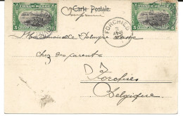 !!! CONGO, CPA DE 1910,  DÉPART DE LÉOPOLDVILLE POUR FORCHIES (BELGIQUE). - Briefe U. Dokumente