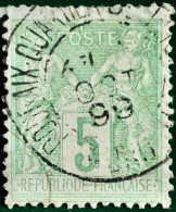 -Sage N°106 Type Ll Ob: ROUBAIX QUARTIER  STE ELISABETH ( Aminci  Bordure) 1899. - 1876-1898 Sage (Type II)