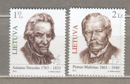 LITHUANIA 2013 Famous People  MNH(**) Mi 1127-1128 #Lt843 - Litauen