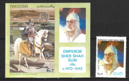 PAKISTAN. N°792F + BF 5 De 1992. Empereur Sher Shah Suri. - Pakistan