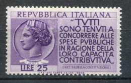 Italia 1953. Yvert 674 ** MNH - 1946-60: Nuevos