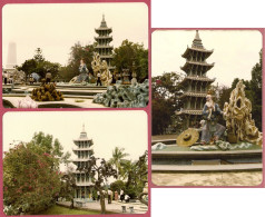 Singapore Haw Par Villa STATUE-Chinese-Vintage +/-1980-3Photograph (+/-Kodak)-NOT Postcard_Only 3Photos_Singapore_cpc - Singapore