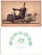 ANONYME - PHOTOGRAPHIE TIRAGE ALBUMINE - CHARNAUX - LOCOMOTIVE DU RIGI - SUISSE - 1801-1900