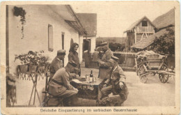 Deutsche Einquartierung Im Serbischen Beuernhause - Feldpost - Oorlog 1914-18