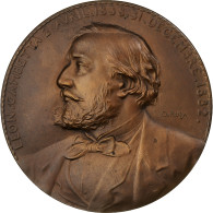 France, Médaille, Décès De Léon Gambetta, 1882, Bronze, O.Roty, SPL+ - Altri & Non Classificati