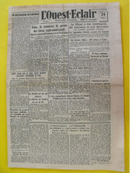 Journal L'OUest Eclair Du 24 Mai 1944. Collaboration Guerre Le Mans Bombardé Laval Mayenne - Otros & Sin Clasificación