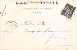 Type Sage N°83 Seul Sur Carte Postale Cachet 1900 CPA Amboise La Chapelle Du Chateau - 1877-1920: Semi-moderne Periode