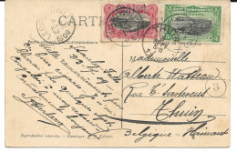 !!! CONGO, CPA DE 1909, DÉPART DE STANLEYVILLE POUR THUIN (BELGIQUE). - Cartas & Documentos