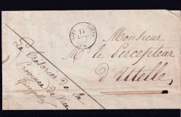 LAC DE 1852 . DE NIZZA  A  UTELLE..CACHET NIZZA MARITIMA. TRES INTERESSANT. . BEL ETAT - 1801-1848: Vorläufer XIX