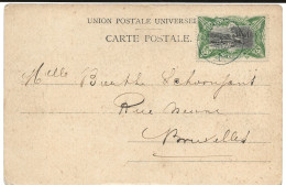 !!! CONGO, CPA DE 1909, DÉPART DE LÉOPOLDVILLE POUR BRUXELLES (BELGIQUE) - Cartas & Documentos