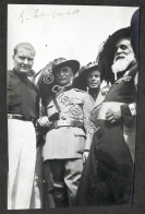 Fotografia Bruno Mussolini Con Bersaglieri Ufficiali E Cappellano - 1940 Ca. - Other & Unclassified