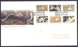 Australia 1992 - Fauna, Wild Endangered Animals, Threatened Species, Wildlife - FDC - Omslagen Van Eerste Dagen (FDC)