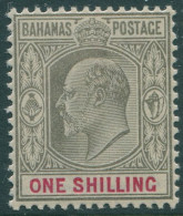 Bahamas 1902 SG67 1/- Black And Red KEVII MH - Bahamas (1973-...)