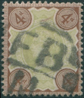 Great Britain 1887 SG205 4d And Purple-brown QV FU - Autres & Non Classés