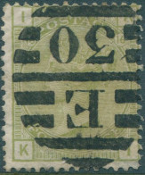 Great Britain 1873 SG153 4d Sage-green QV IKKI FU - Andere & Zonder Classificatie